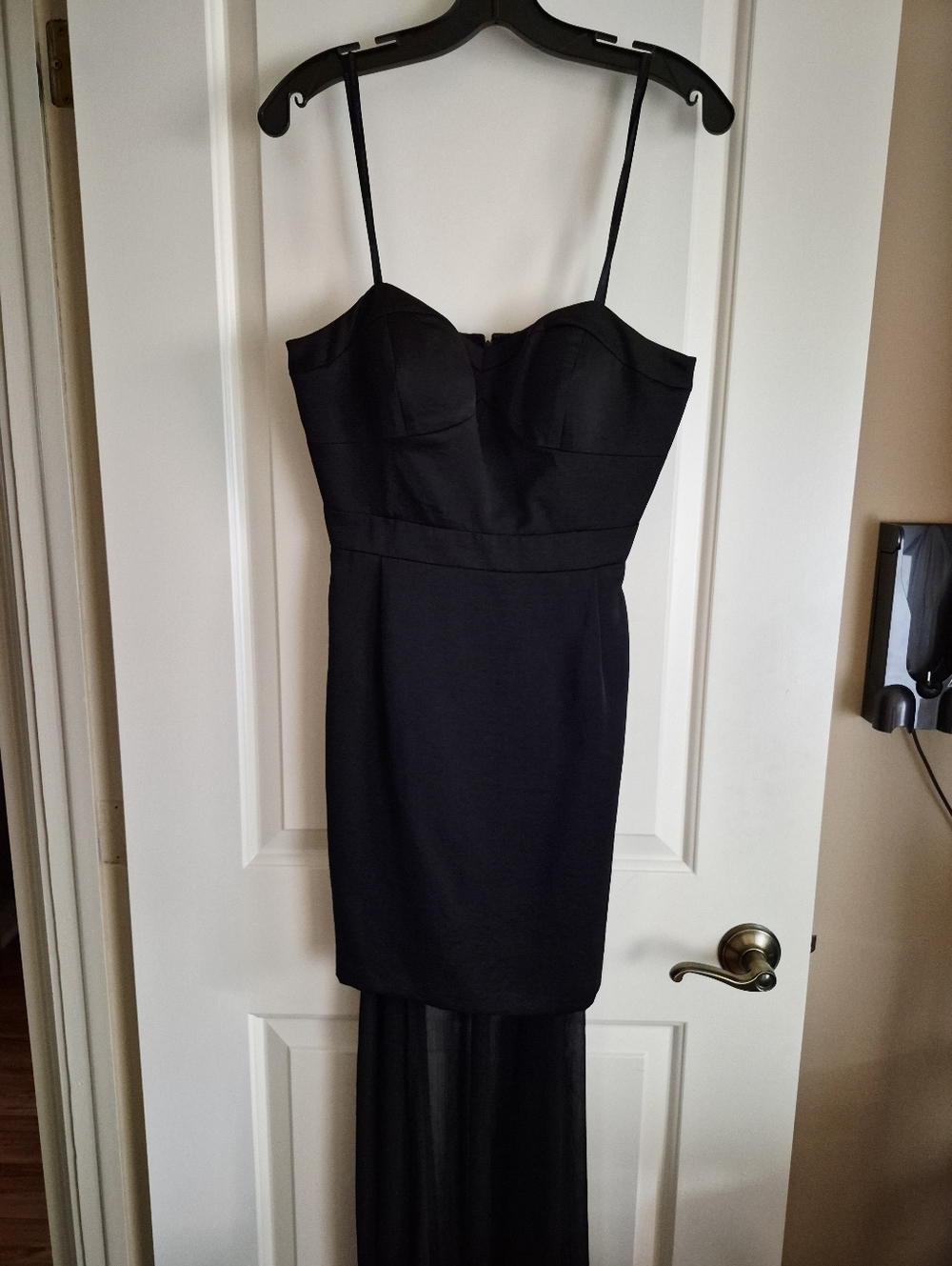 38 Black Strapless Satin Dress | BCBGeneration